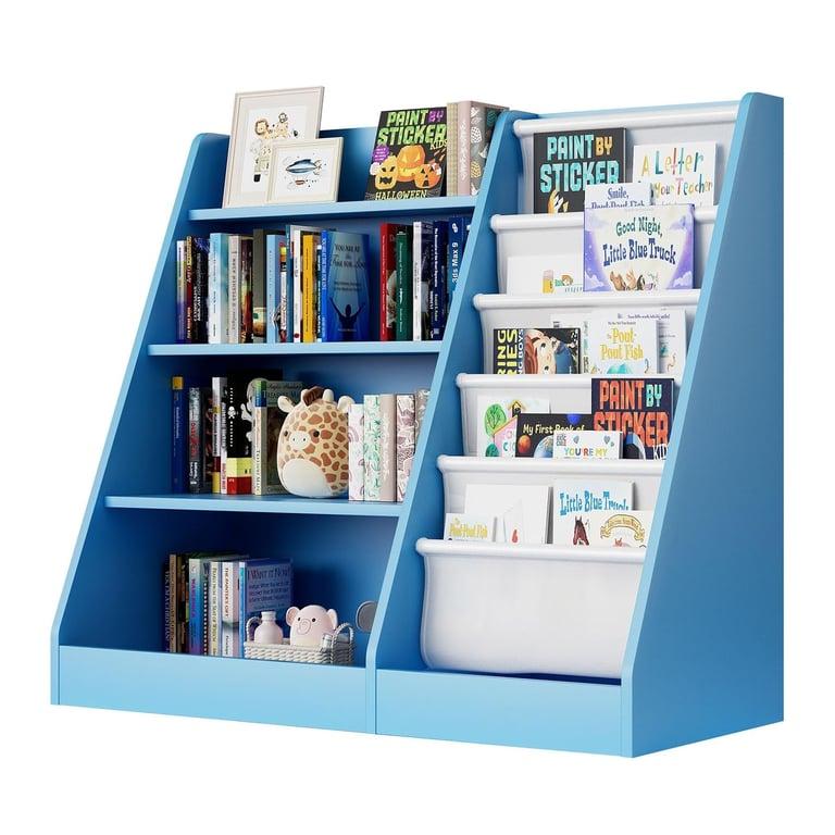 Montessori Hedo Ajim Boekenplank met Voorkant Blauw