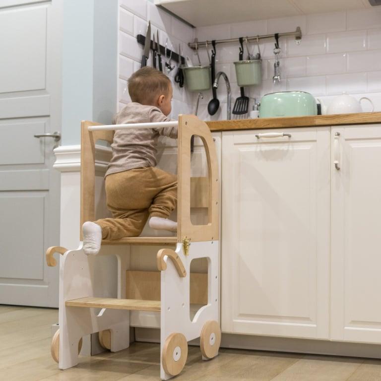 Montessori Family SCL Trolley Leertoren Natuurlijk Wit