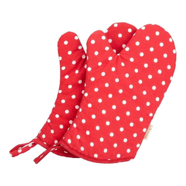 Montessori NEOVIVA Keuken Ovenwanten Voor Kinderen Polka dot Rood