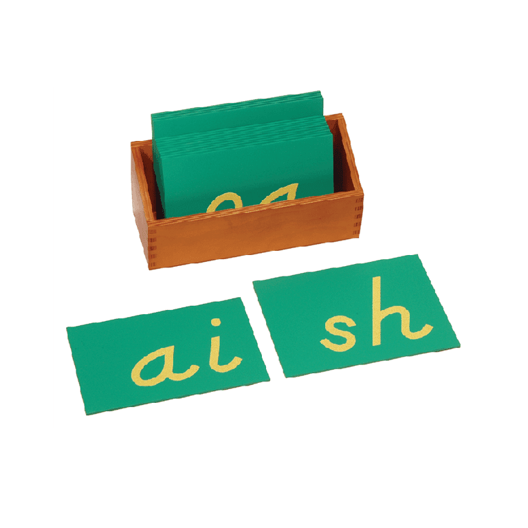 Montessori Alison's Montessori D'Nealian Stijl Dubbele Schuurpapieren Letters Print Met Kistje Premium Kwaliteit