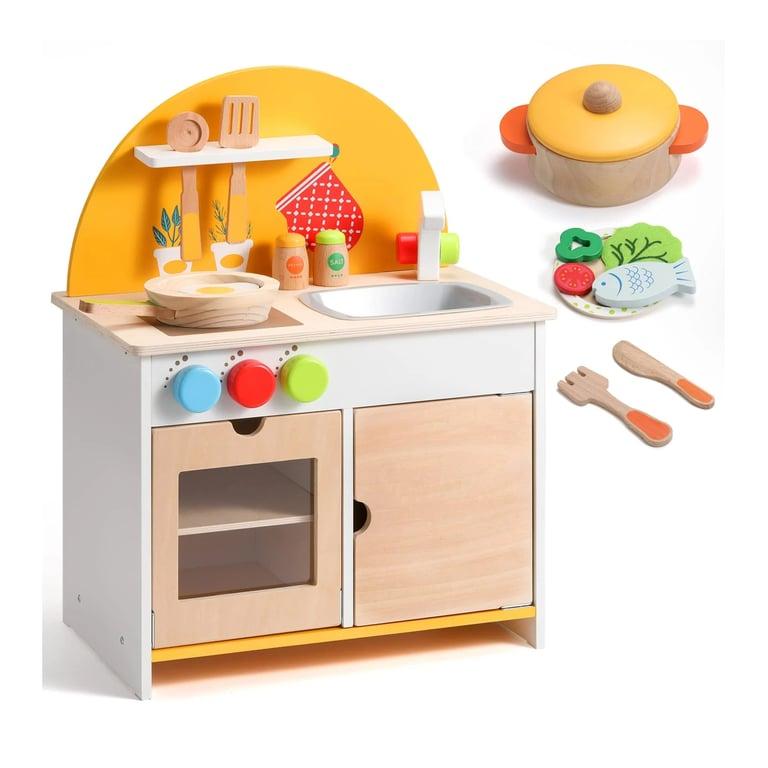 Montessori SainSmart Jr. Houten Keukenspeelset met Etensaccessoires