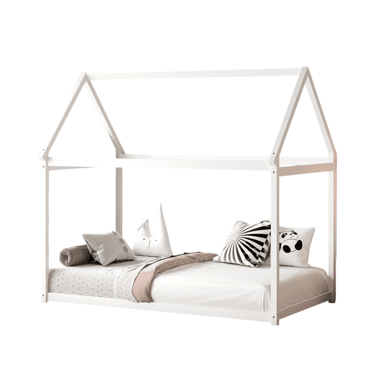 Montessori GORELAX Tweeling Huis Vloerbed Wit