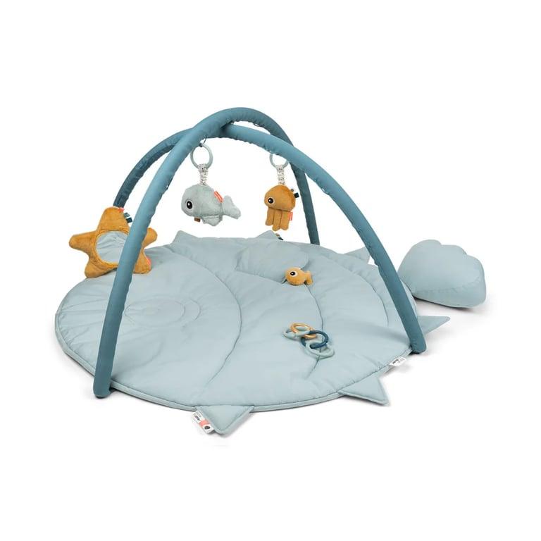 Montessori Done by Deer Babygym Met Speelmat Sea Friends Blauw