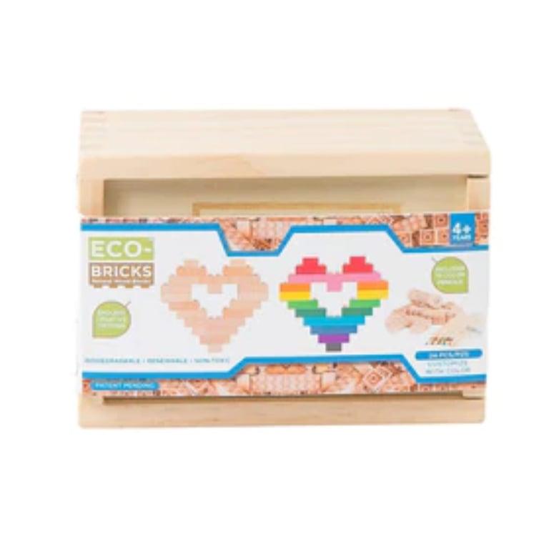 Montessori Once Kids Eco-Bricks Houten Bakstenen 24 stuks