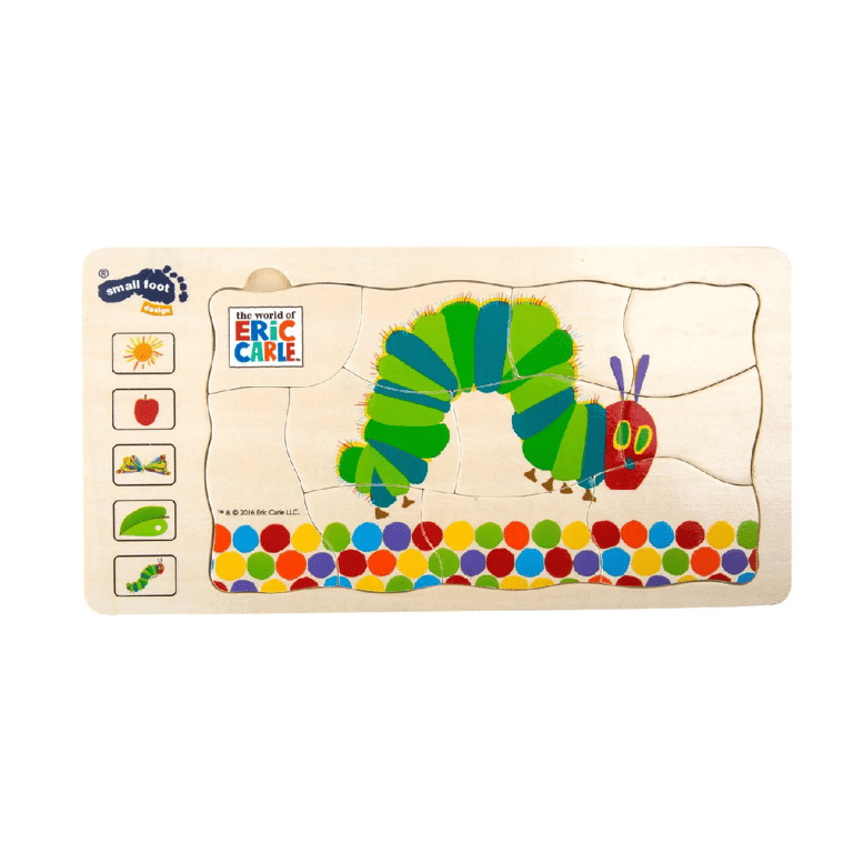 Montessori Small Foot Rupsje Nooitgenoeg Houten Lagenpuzzel