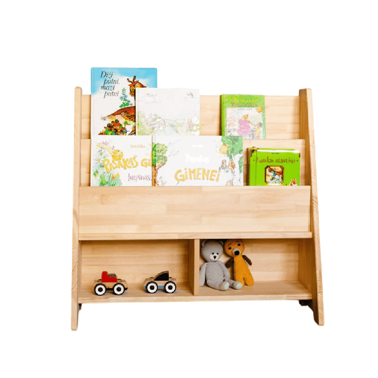 Montessori MandreleKids Boekenplank Met Voorkant Naturel