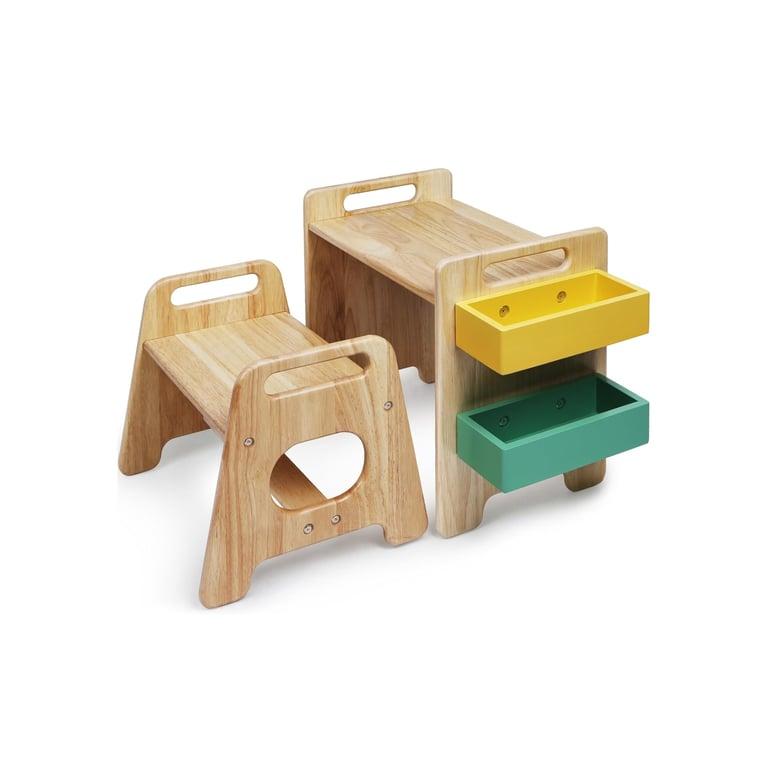 Montessori FinityPro Bijttafel en Stoelset-met-Opbergdoos