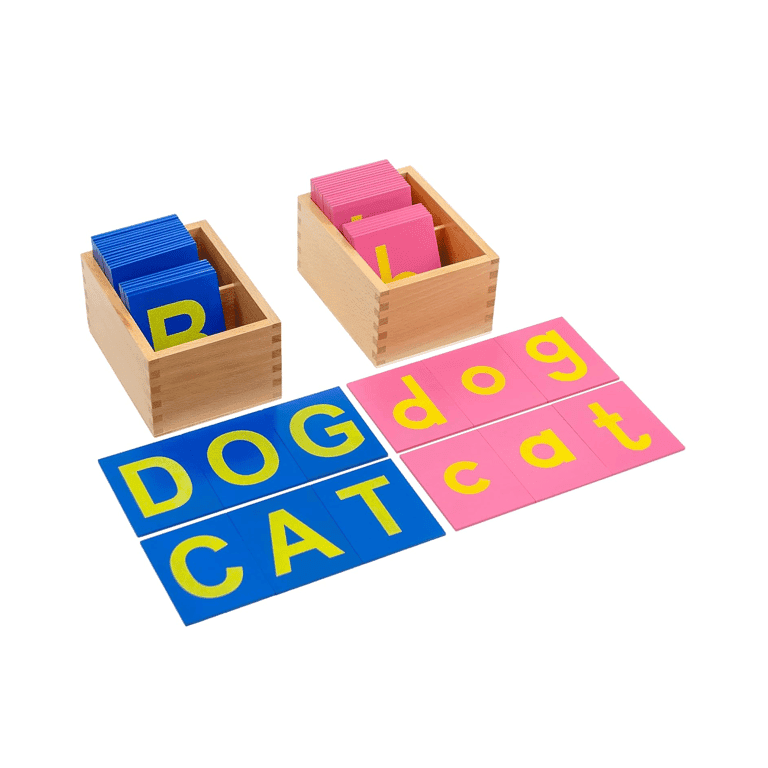 Montessori Hidoggy Montessori 26 Kleine en Hoofdletters Schuurpapieren Letters