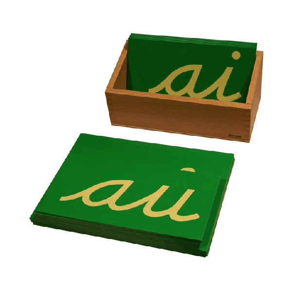 Montessori E&O Montessori Cursief Dubbele Schuurpapieren Letters Met Doosje