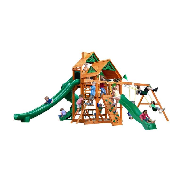 Montessori Gorilla Playsets Grote Skye II Houten Schommelset Bruin