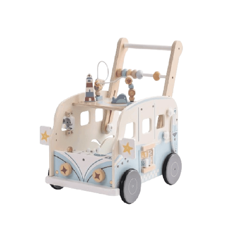 Montessori Robotime Loopwagen Vakantie Bus