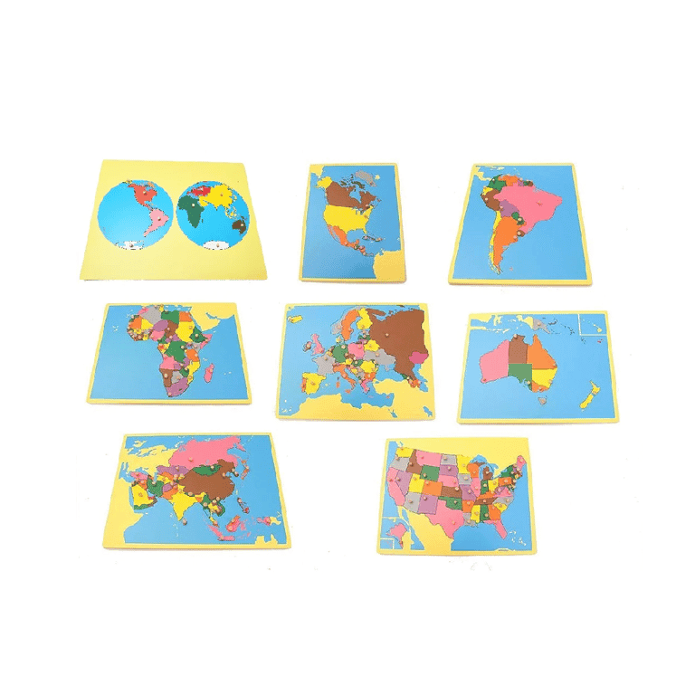 Montessori Pink Montessori Board Map Pakket USA