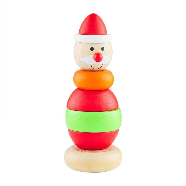 Montessori Mud Pie Kids Kerstmis Stapelaar Speelgoed Kerstman