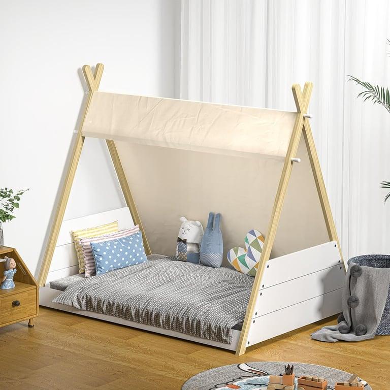 Montessori Oikiture Kinderbed Frame Twin Wit Naturel