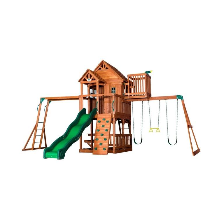 Montessori Backyard Discovery Schommel Set met Zandbakken Skyfort II