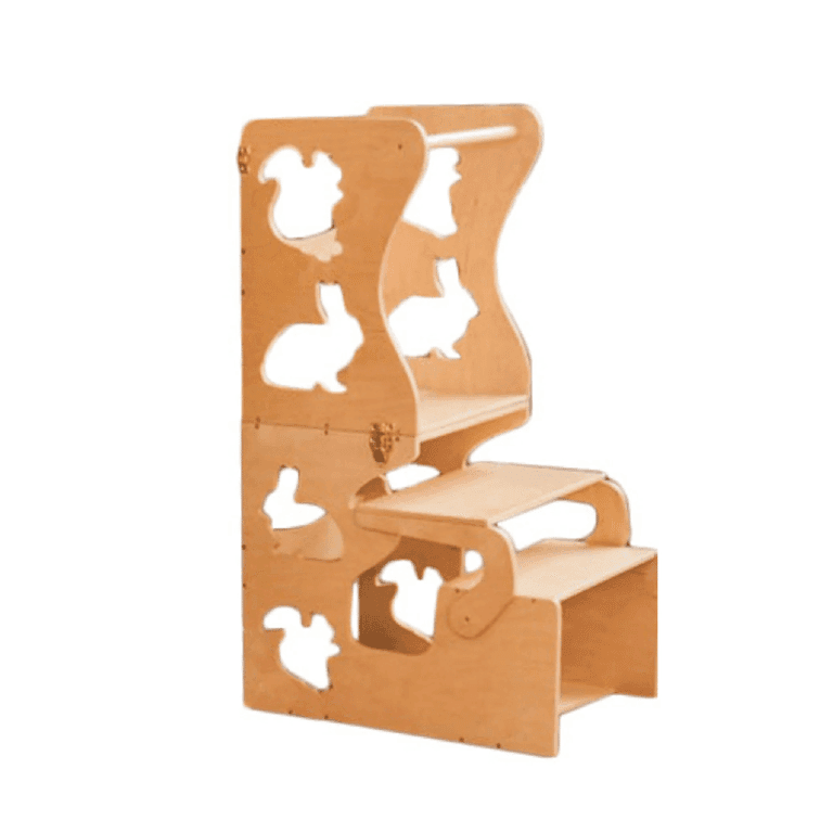 Montessori Wood and Hearts Leertoren Multifunctioneel Dieren vormen