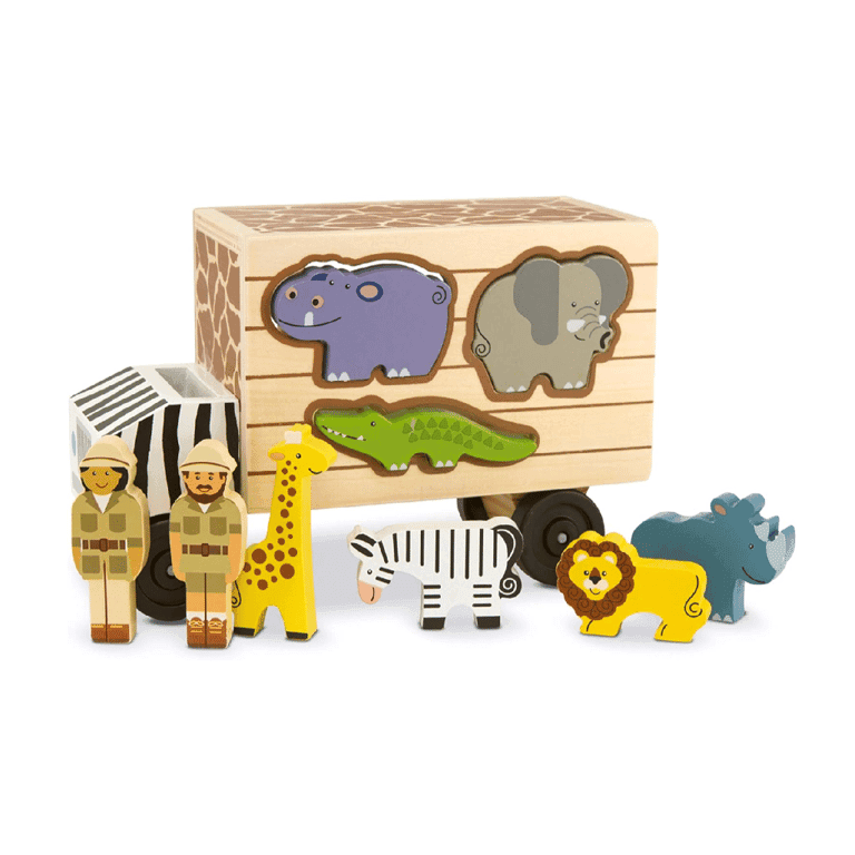 Montessori Melissa & Doug Vrachtwagen Speelgoed Dieren Redding en Vorm Sorteren