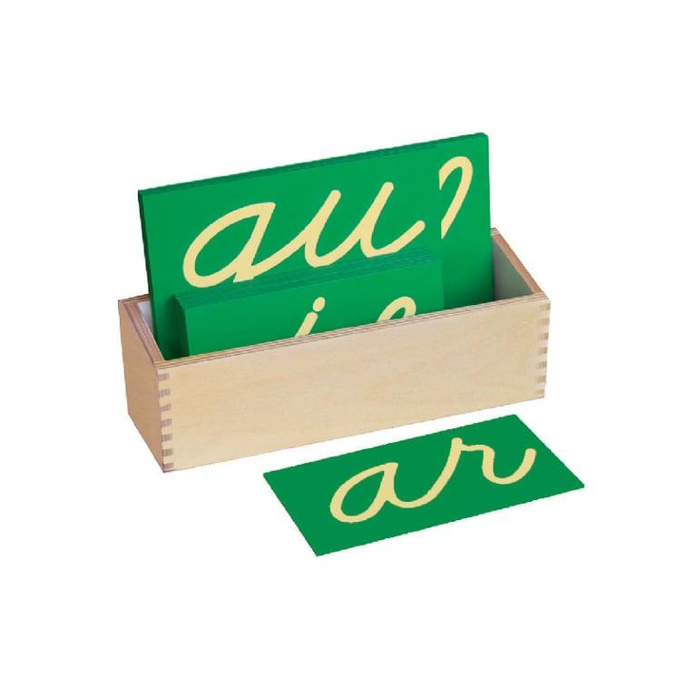 Montessori Bruins Montessori Cursief Dubbele Schuurpapieren Letters Met Doosje