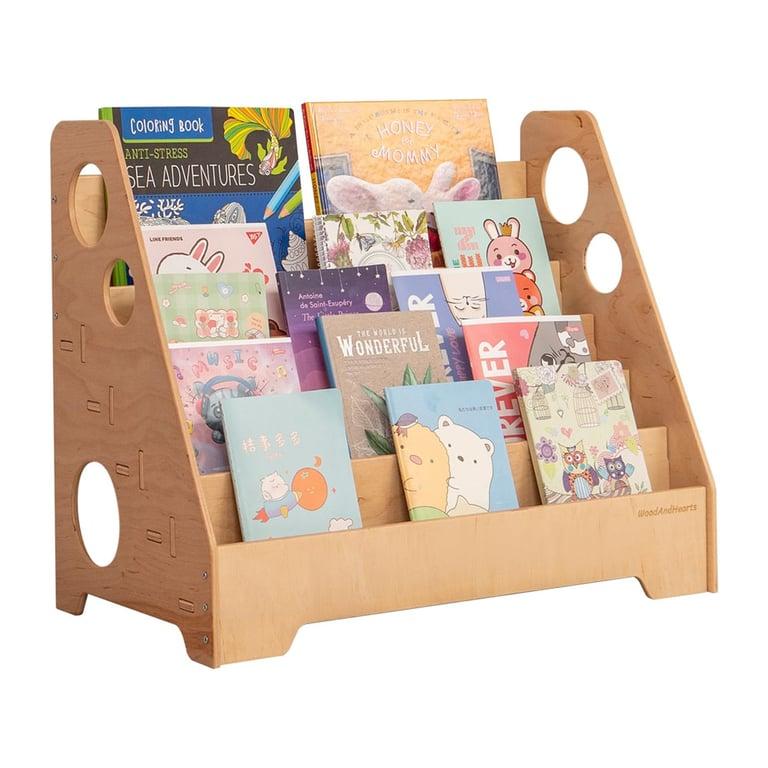 Montessori Wood and Hearts Montessori Floor Bookshelf Kristi