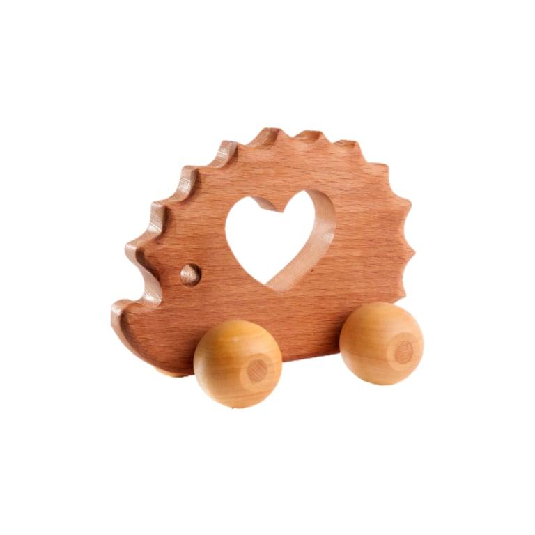 Montessori PoppyBabyCo Houten Duwspeelgoed Egel