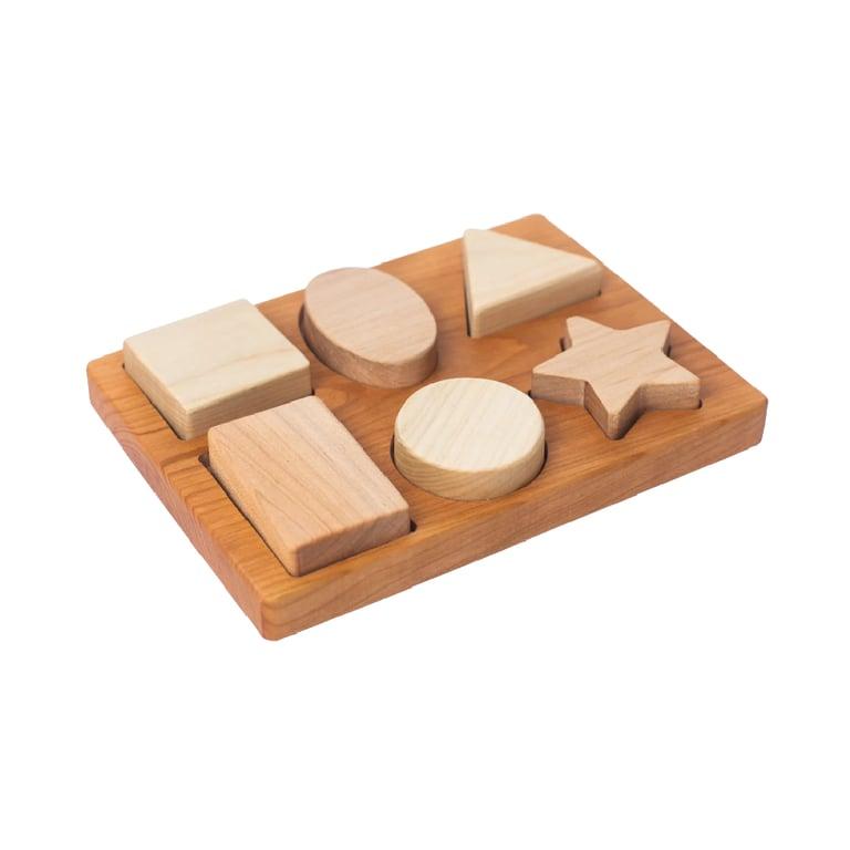 Montessori Heir+Loom Kids Zesdelige Grove Vorm Puzzel