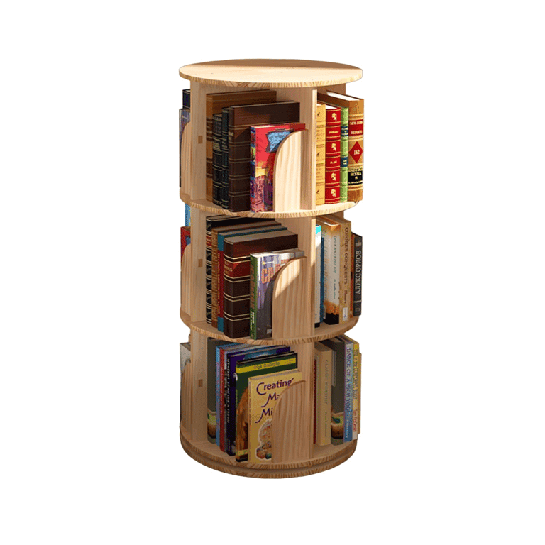 Montessori Lexza 360 Graden Draaiende Boekenplank 3 Etage 38,1 cm