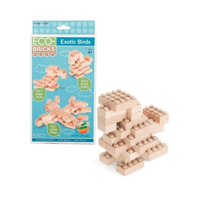 Montessori Once Kids 3-in-1 Eco-Bricks Exotische Vogels