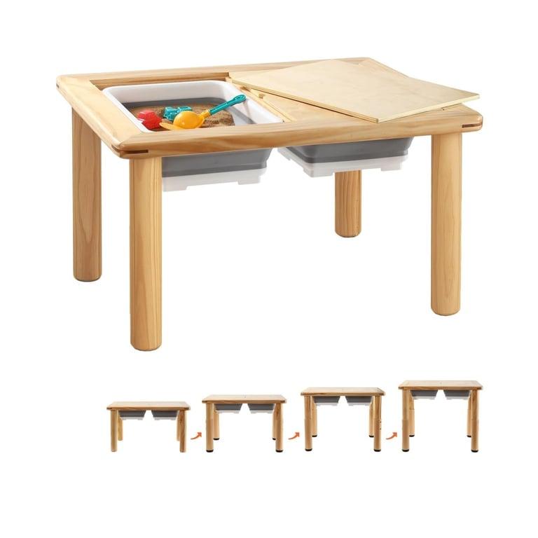 Montessori FUNLIO Houten Sensorische Tafel met Hoogte 4 Niveaus