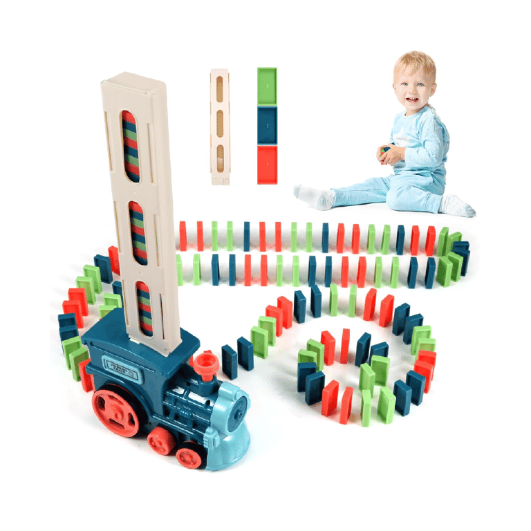 Montessori Clapet Domino Spel met Trein 120 Stukken