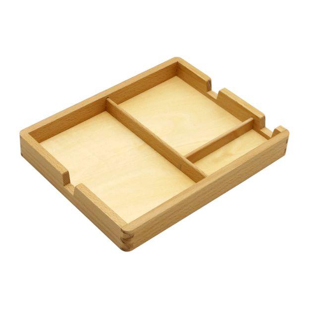 Montessori Kid Advance Montessori 3-Delige Kaarten Houten Dienblad