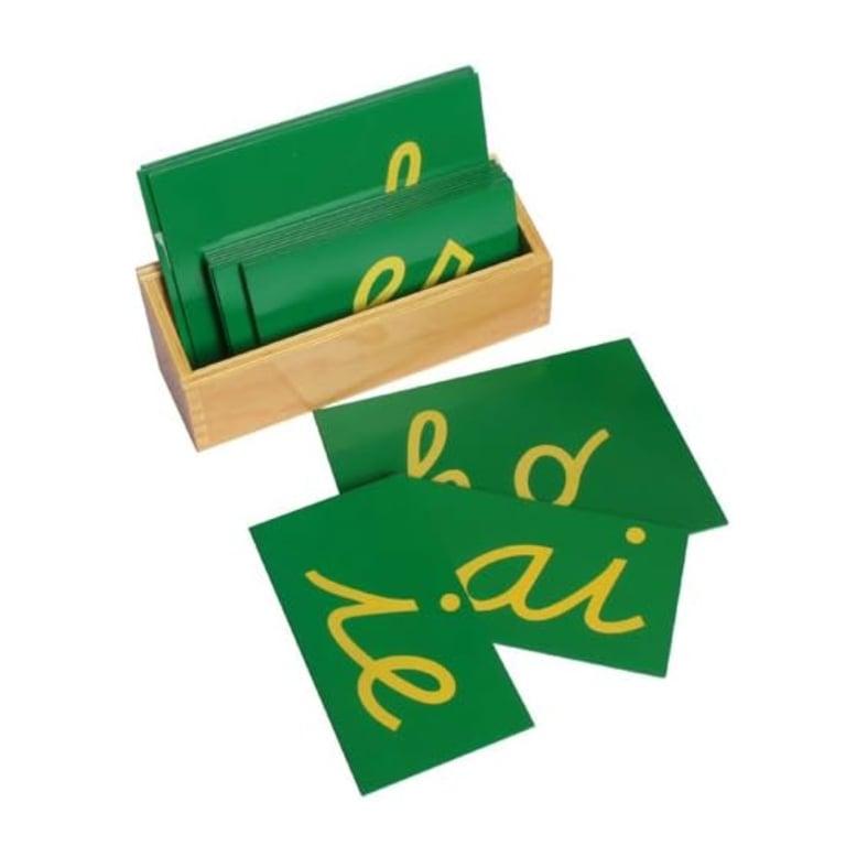 Montessori Elite Montessori Schuurpapieren Letters Cursief Dubbel Met Doos