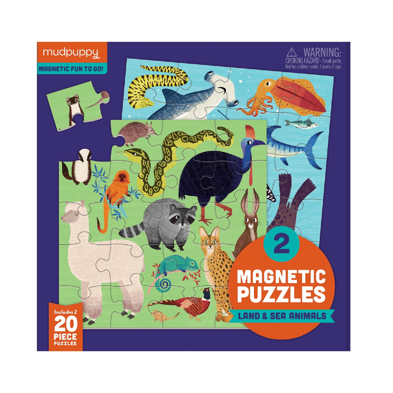 Montessori Mudpuppy Magnetische Legpuzzel Land- en Zeedieren