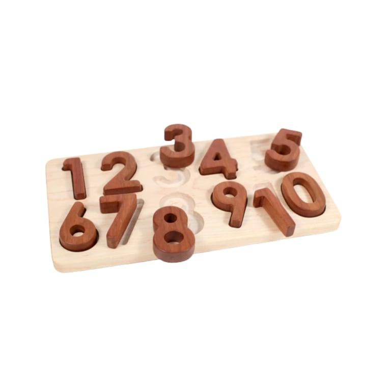 Montessori Heir+Loom Kids Houten Puzzel Nummer