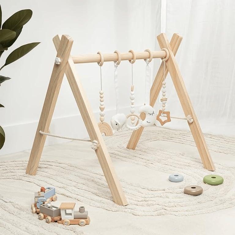 Montessori Comfy Cubs Opvouwbare Houten Baby Speel Gym Set