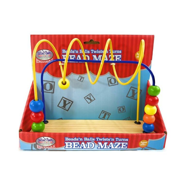 Montessori Matty's Toy Stop Kralen'n Ballen, Twist'n Draaien Houten Kralen Doolhof