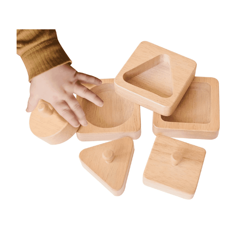 Montessori Montessori & Me Knop Geometrische Vormen Houten Puzzel