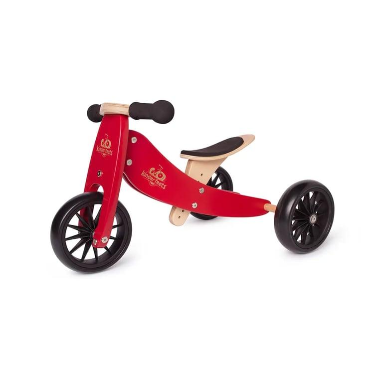 Montessori Kinderfeets 2-in-1 Balance Bike Tiny Tot Cherry Red