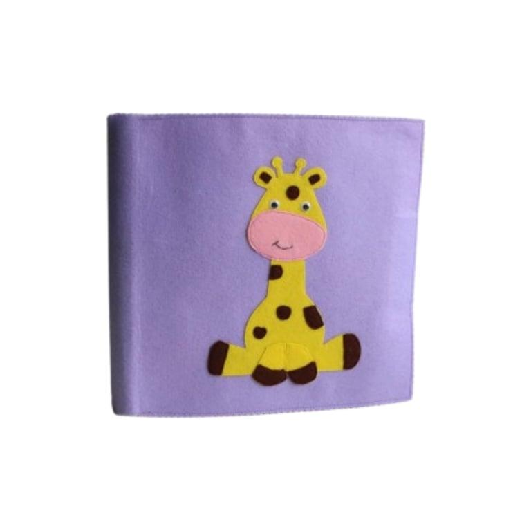 Montessori NONO Shop Gepersonaliseerd Vilten Stille Boek Giraffe