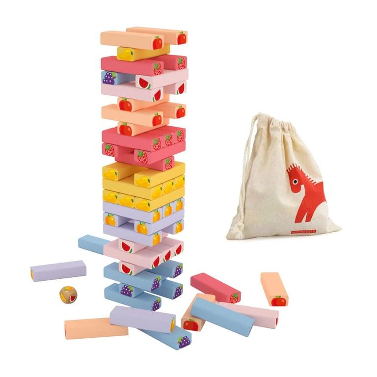 Montessori Gentle Monster Houten Stapelblokken Spel Fruit