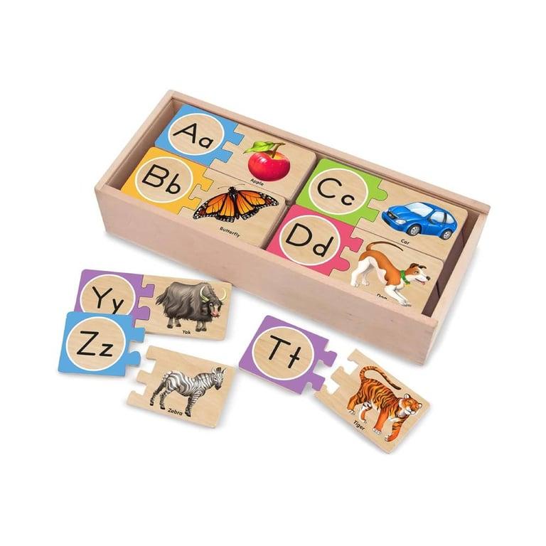 Montessori Melissa & Doug Zelfcorrigerende Ontwikkelingsspeelgoed Letterpuzzels