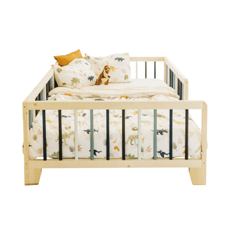 Montessori Simply Sori Full Size Vloerbed Met Latten Blauw