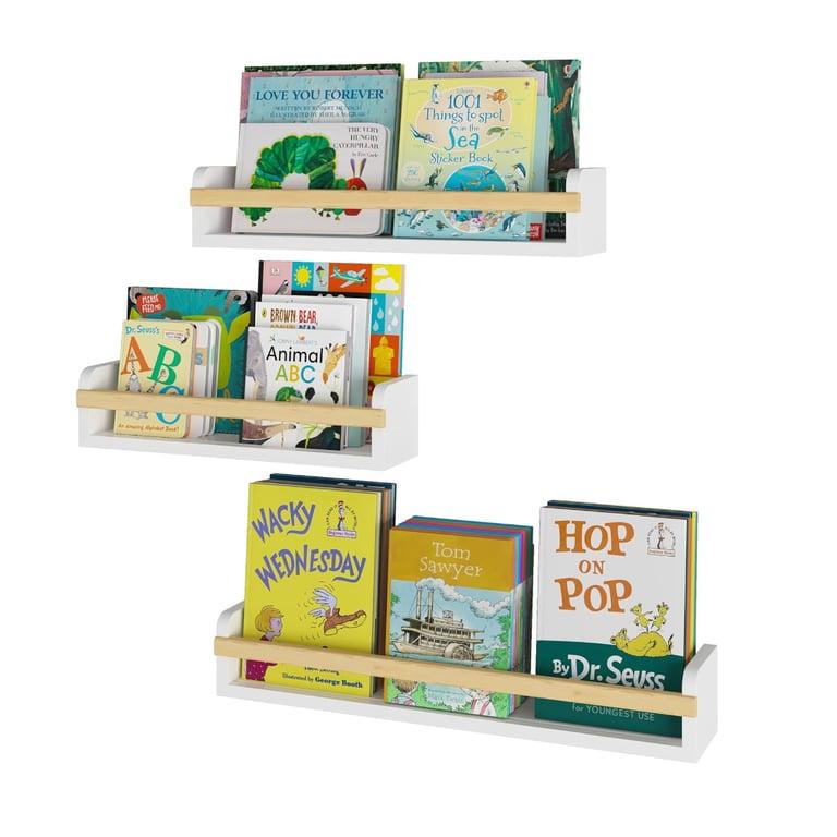 Montessori Wallniture Utah Zwevende Boekenplank Set van 3 Wit