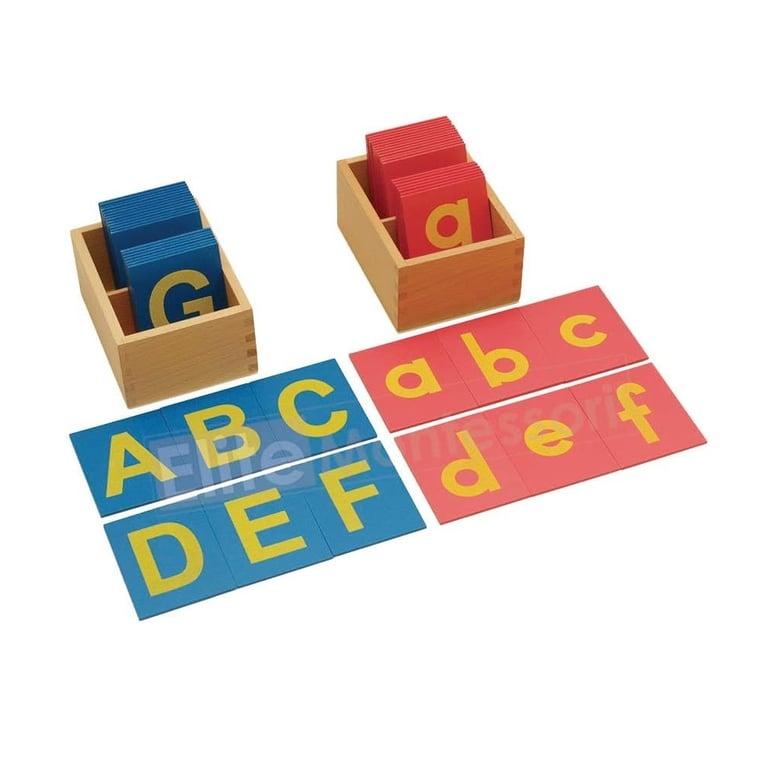 Montessori Elite Montessori Schuurpapieren Letters Kleine en Hoofdletters met Doosjes