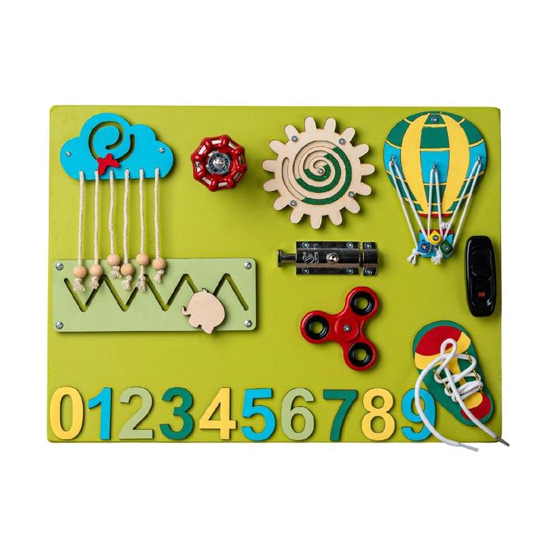 Montessori Kiddi Busy Boards Schoot Activiteitenbord Groen XS