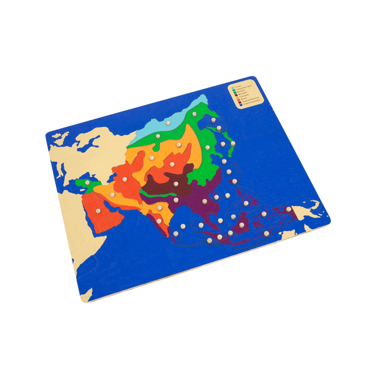 Montessori Alison's Montessori Biomen Puzzel Kaart van Azië