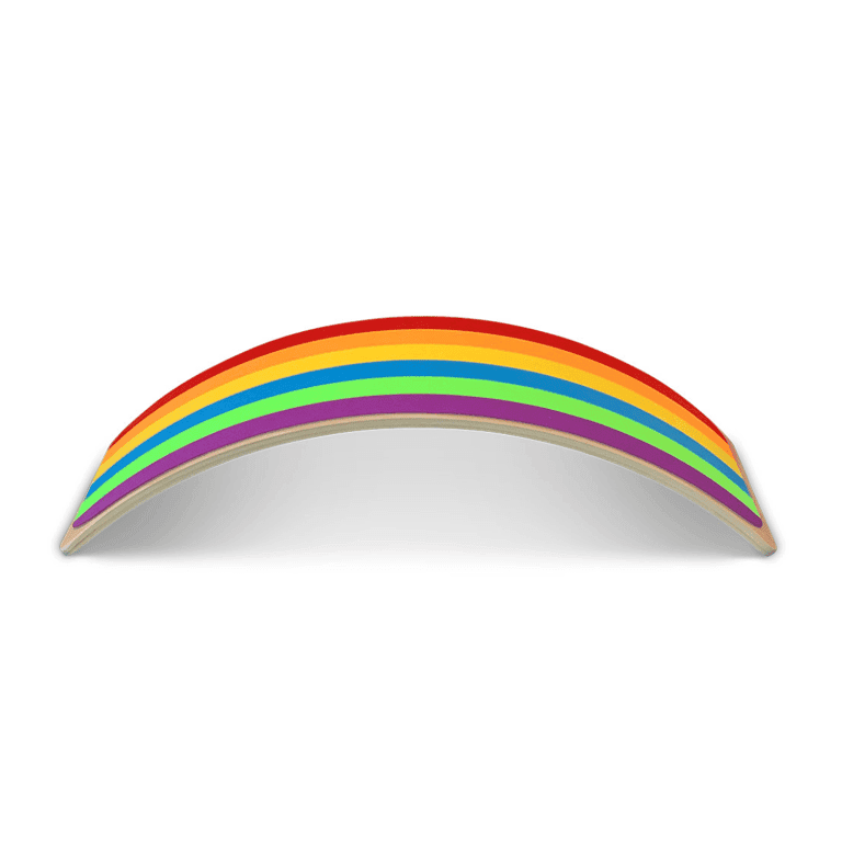 Montessori Jindl Balance Board Met Vilt Regenboog