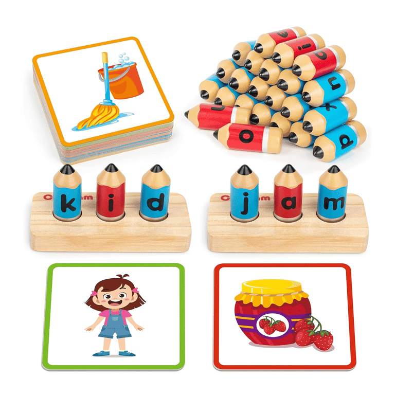 Montessori Coogam Korte Klinker Spelling Spellen (Engelstalig)